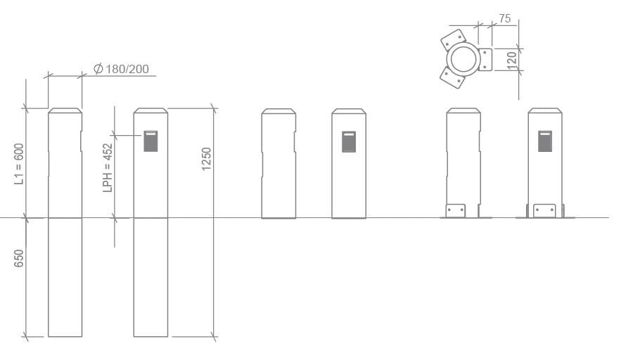 Деревянный светодиодный световой столб Timberlab PIATTO ARCH-00016167 - Вид №1