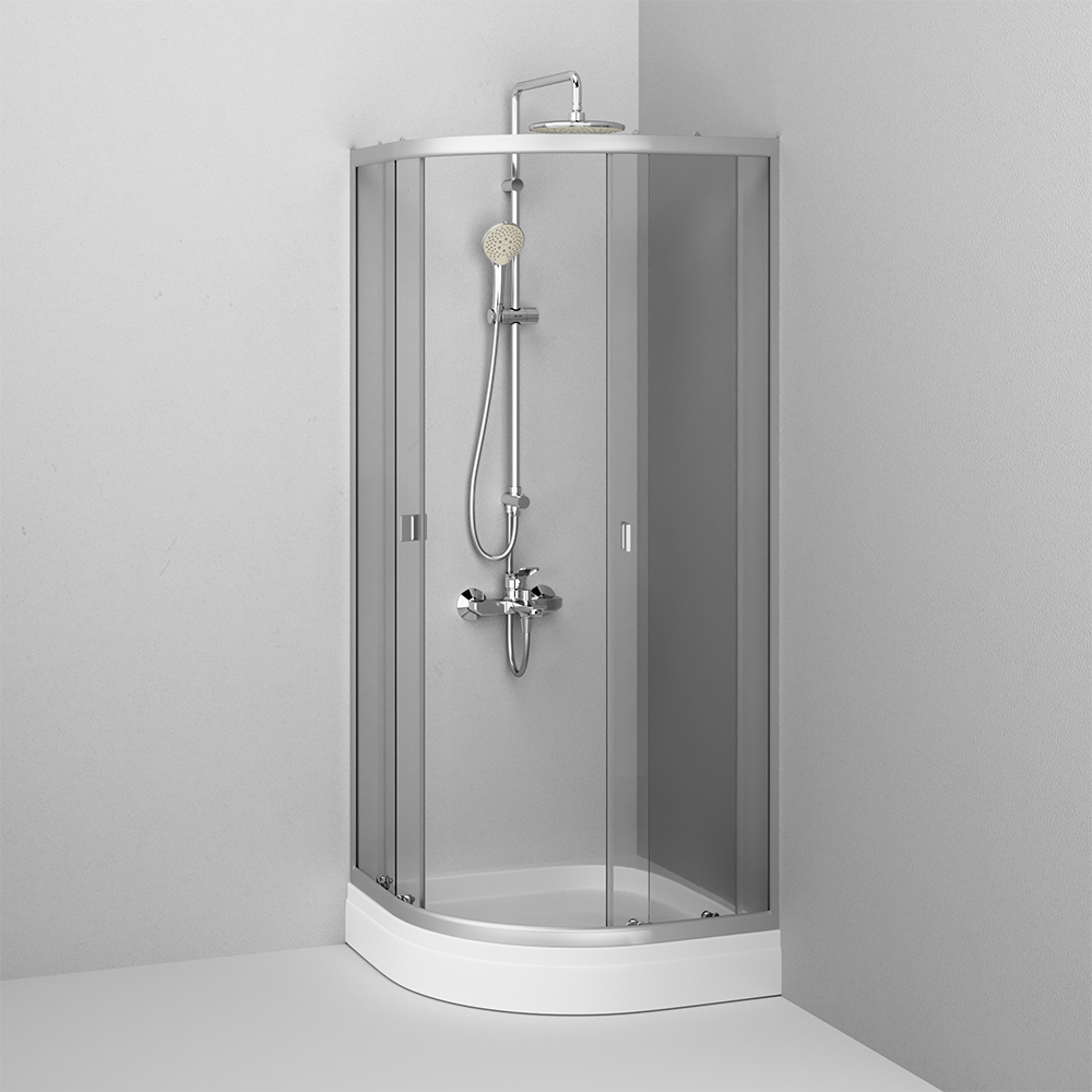 W83G-333-095CT Round 95 Душевое ограждение Round 95x95 стекло прозрачное проф хром глян AM.PM Like - Вид №3