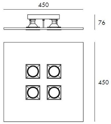 Milan Iluminacion Металлический светодиодный потолочный светильник Polifemo 4035 - Вид №4