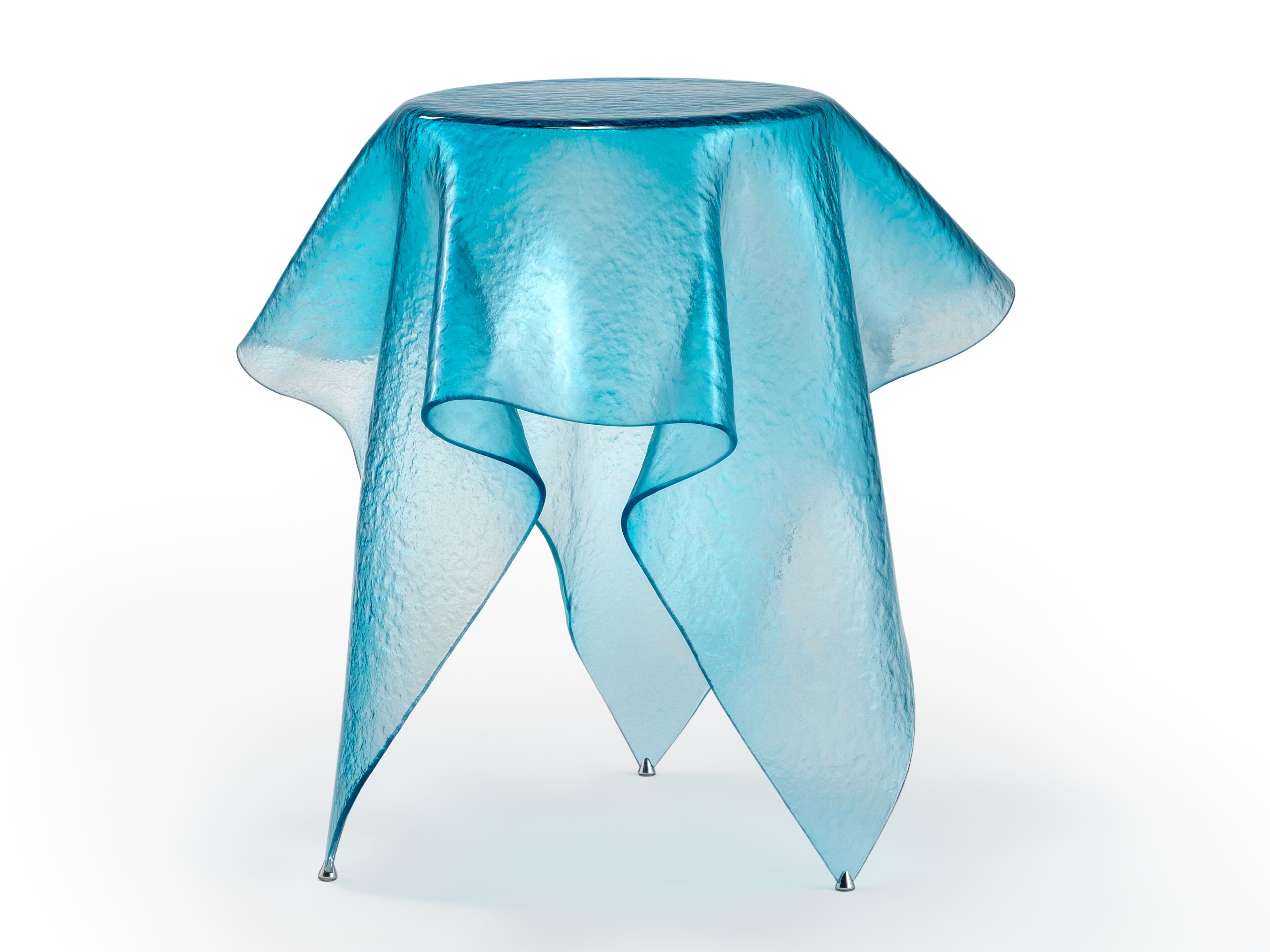 Круглый журнальный столик из изогнутого стекла REFLEX платок ARCH-00035349 - Вид №2