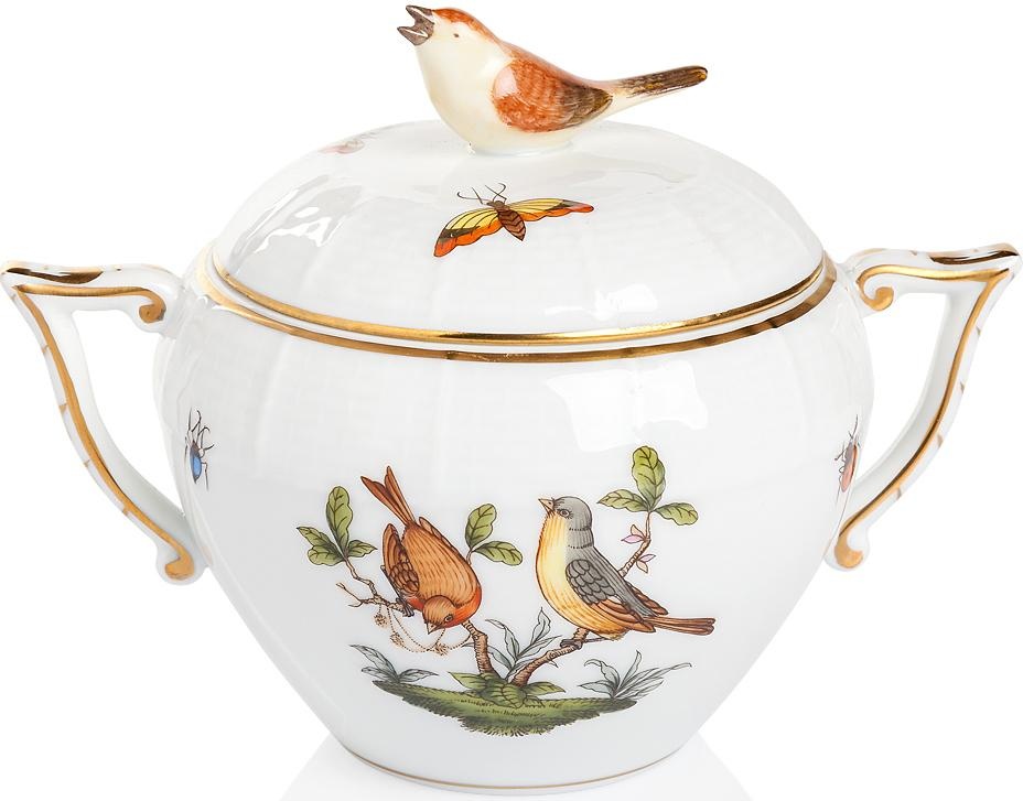 72074 Herend Сахарница 220мл "Ротшильд" (с птичкой) Фарфор 