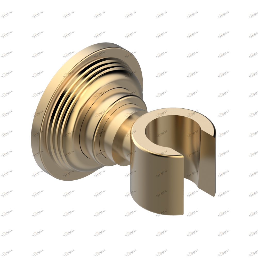 U9M-53F Кронштейн стационарный встраиваемый в стену Thg-paris Grand central с ручками-крестиками с чёрным ониксом Matt Umber PVD U9M 53F CAT.F