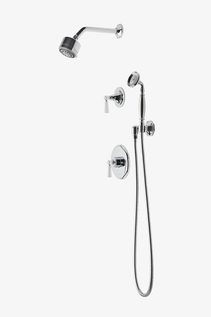 RDSP22 Душевой комплект Roadster с балансировкой давления, душевой лейкой 3 1/4 дюйма, ручным душем и переключающей ручкой Waterworks 