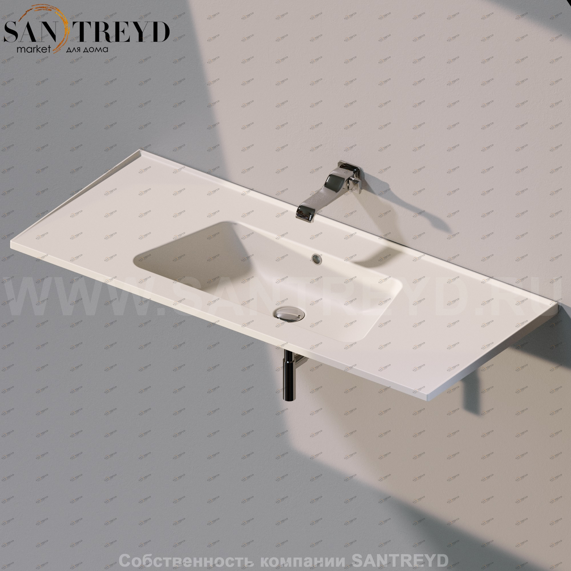 BM120L9003 Подвесная раковина настенная прямоугольная Ceramica Flaminia Bloom бежевая