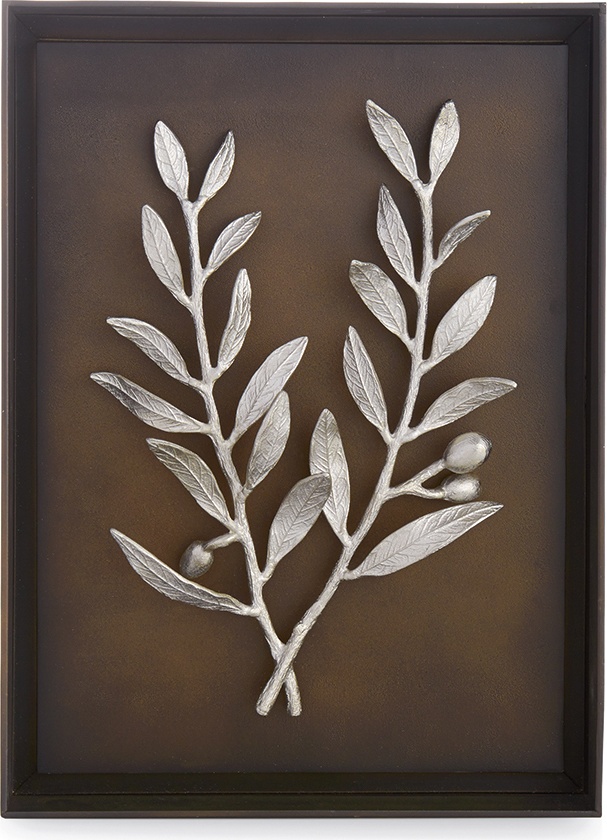 10612958 Michael Aram Панно Michael Aram "Оливковая ветвь" 26х35см (серебрист.) Сталь нержавеющая 