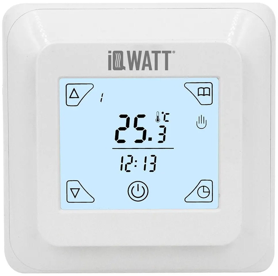 90535304 Терморегулятор для теплого пола Iqwatt TS электронный программируемый цвет белый STLM-0939597