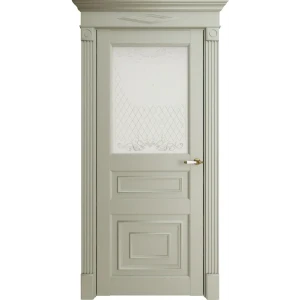 91242208 Дверь межкомнатная Uberture Florence style 62001 остеклённая 200x70см пленка ПВХ цвет серена светло-цвет серый без замка STLM-1542962