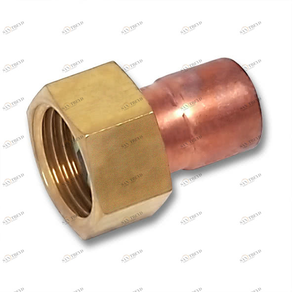 153591612 SANHA 5359G переход ВП-ВР, с накид- ной гайкой, медь 16x1/2 мм 