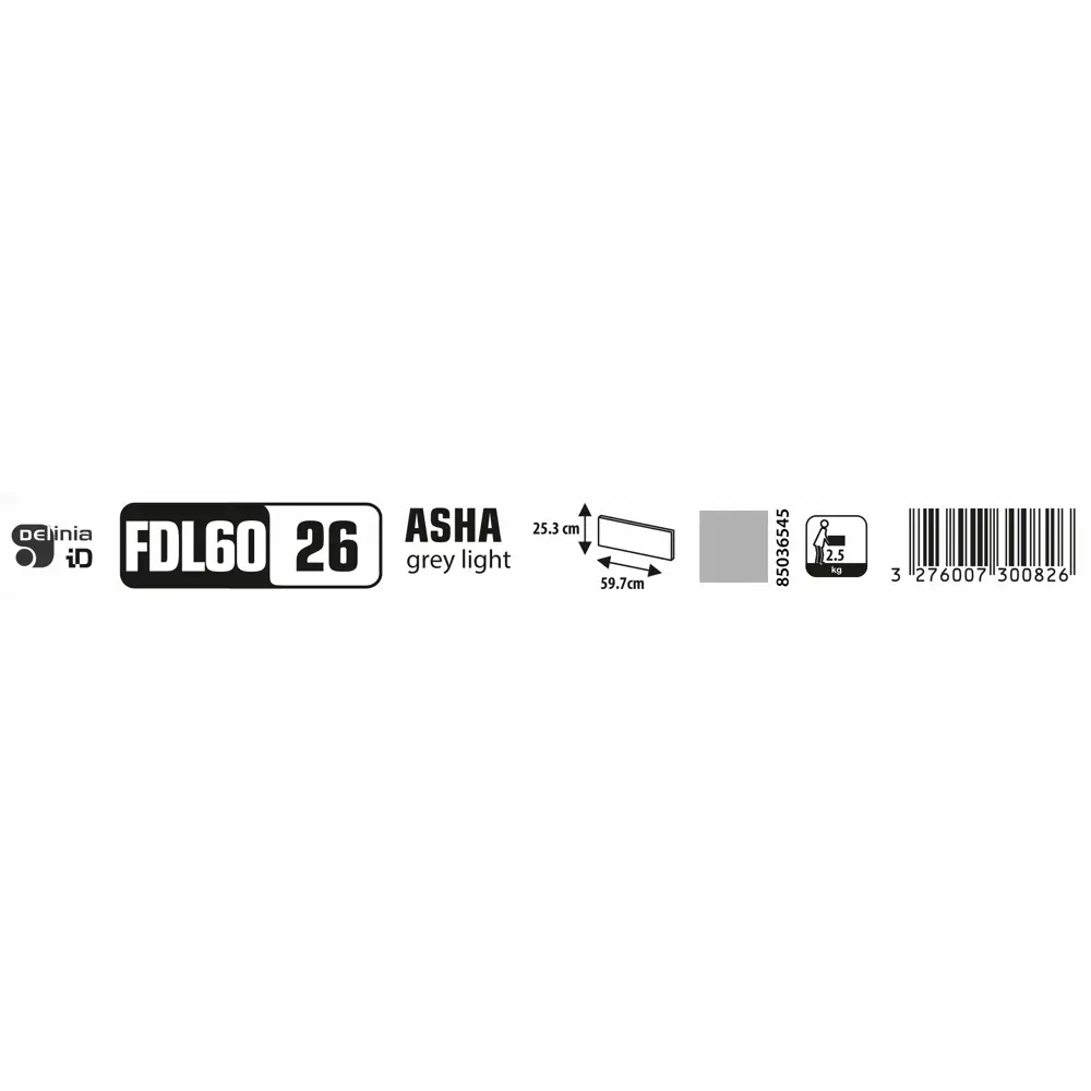 Фасад кухонный DELINIA ID Аша грей 59.7×25.3 см - глянцевый и практичный 85036545 STLM-0057838 - Вид №13
