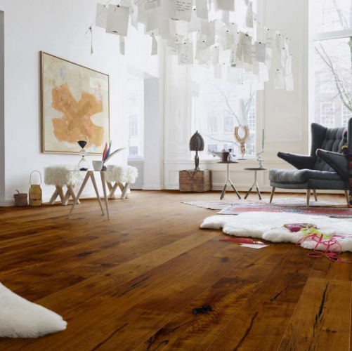 Паркетная доска Meister PD 400 Cottage Дымчатый 8304 Дуб Рустик с брашью (Текстурированная) 2200х180 мм 2300200020 - Вид №7