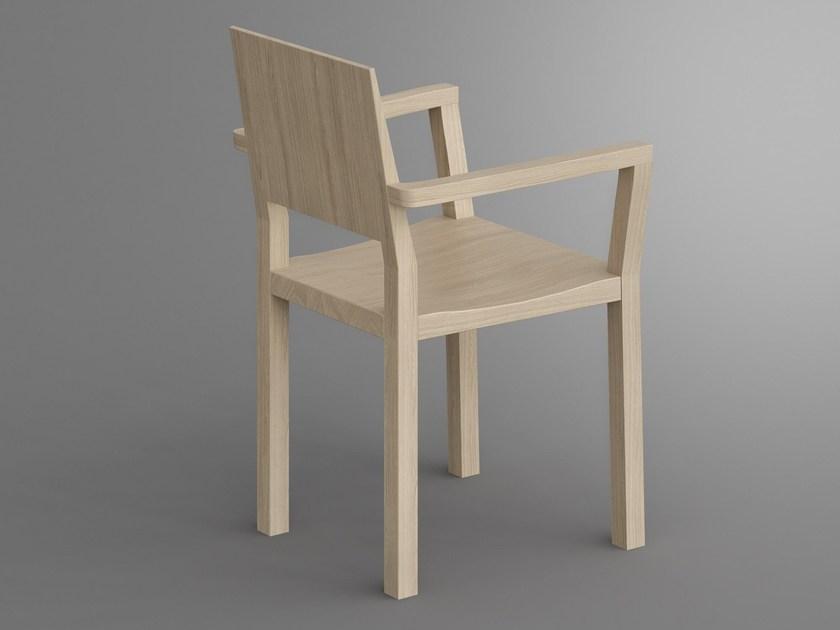 Vitamin Design Стул из массива дерева с подлокотниками Tau sun-id-1406111 - Вид №1