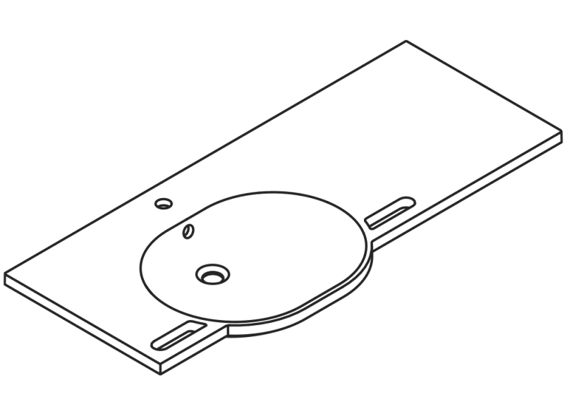 950.11.604S Умывальник различной длины HEWI Waschtische  - Вид №2