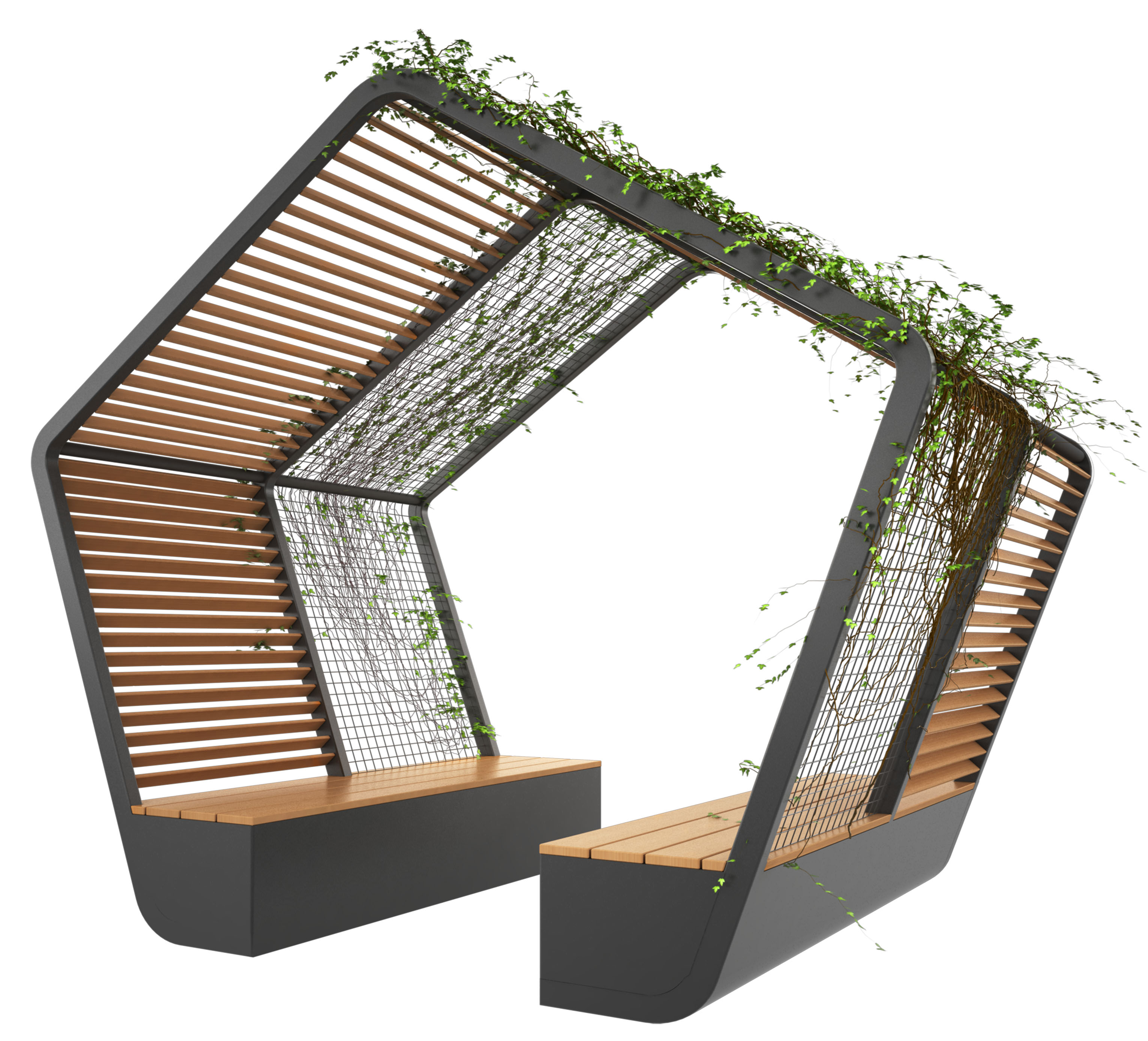 14193 ПЕНТА Nature 1, беседка парковая для плетущихся растений LAB.Space  - Вид №1