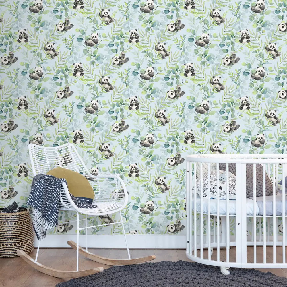 Обои флизелиновые Wall Up Dream Панда голубые 1.06 м 653526 DREAMLAND STLM-2087085 - Вид №3