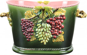 10646087 Романов Фаянс Ведро для вина «Виноградная лоза» двойное Керамика