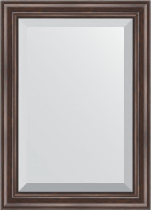 BY 1124 Зеркало с фацетом в багетной раме - палисандр 62 mm EVOFORM Exclusive