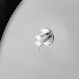 Запорный вентиль глянцевая сталь с голубой ручкой Toki Radomonte TKI50CIL27