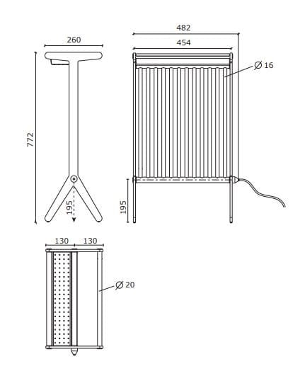 Подвижный стальной полотенцесушитель Caleido ARCH-00134181 - Вид №6