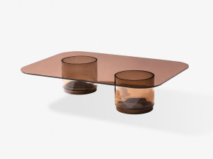 Прямоугольный стеклянный журнальный столик