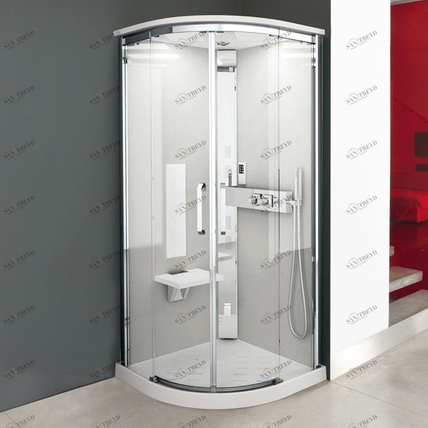 Душевая кабина NEXIS 1 R90 HAMMAM Novellini NEXIS цвета белое дерево, с высоким душевым поддоном NEXR99M51KA