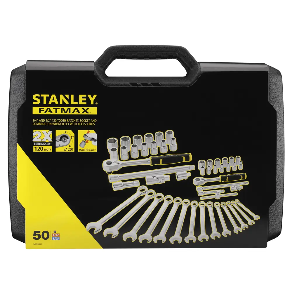 Набор торцевых головок Stanley Fatmax 1/4" 1/2", 50 предметов STLM-2110280 - Вид №2