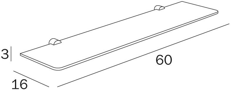 INDA® Хрустальная полка для ванной Hotellerie sun-id-1503923 - Вид №2