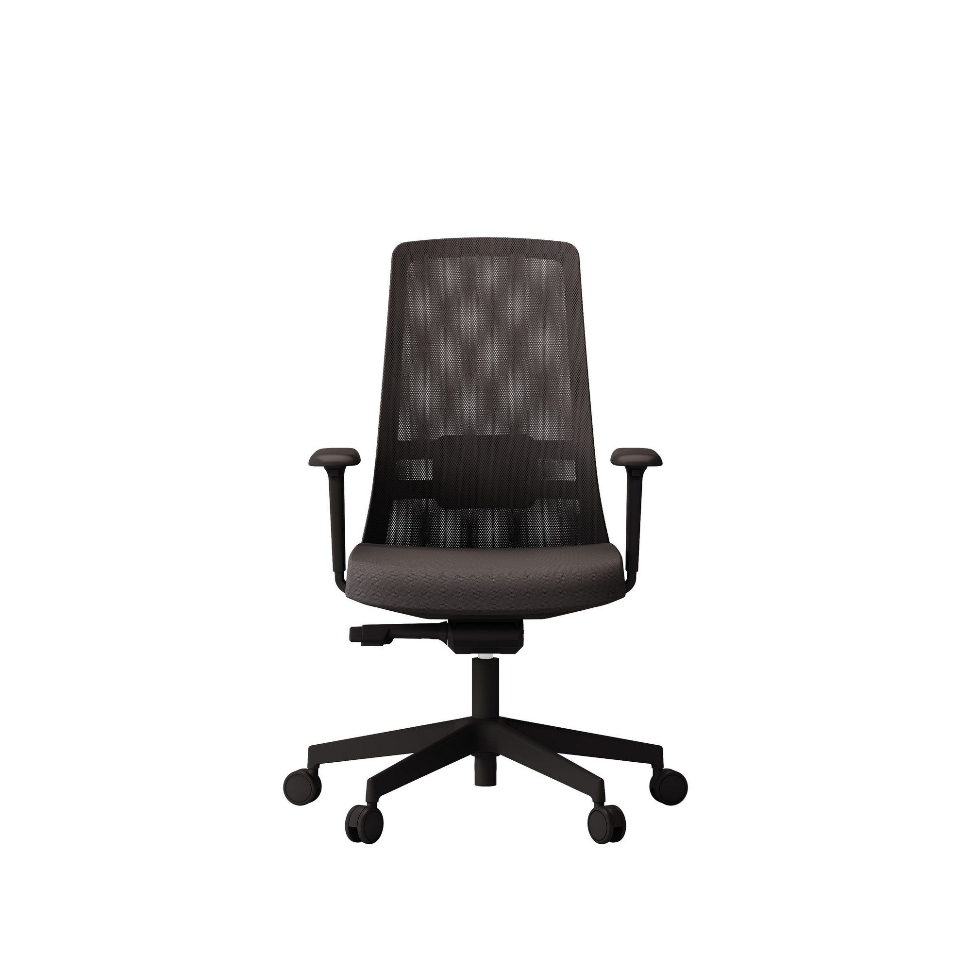 Тканевый регулируемый по высоте рабочий офисный стул с колесами Las Mobili обзор ARCH-00082310 - Вид №3