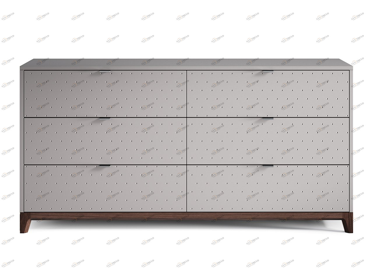 Комод для спальни с 6 ящиками серый "Гравировка 12" Case №3 THE IDEA ДИЗАЙНЕРСКИЕ 210202 Серый 