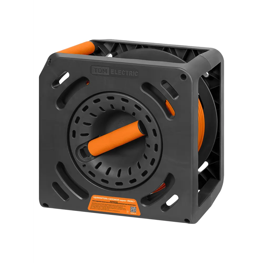 Удлинитель на катушке TDM Electric Люкс 4 розетки с заземлением ПВС 3x1.5 мм 30 м STLM-2027711 - Вид №1