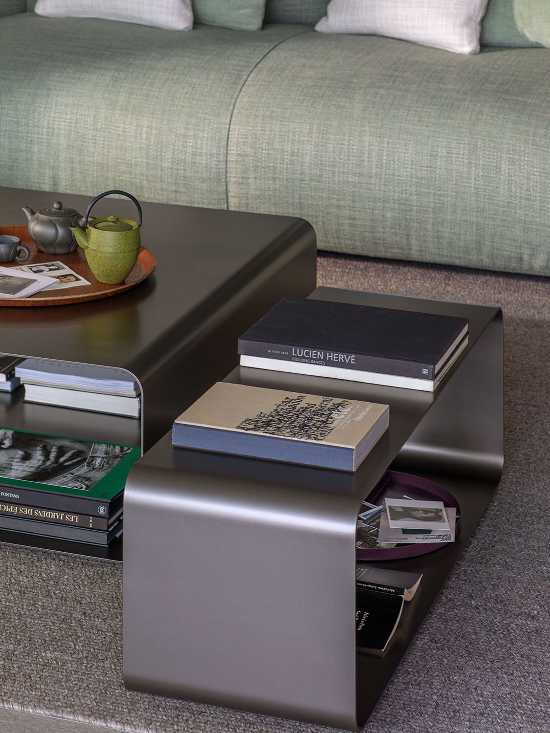 Прямоугольный металлический журнальный столик Flou лист ARCH-00140414 - Вид №9