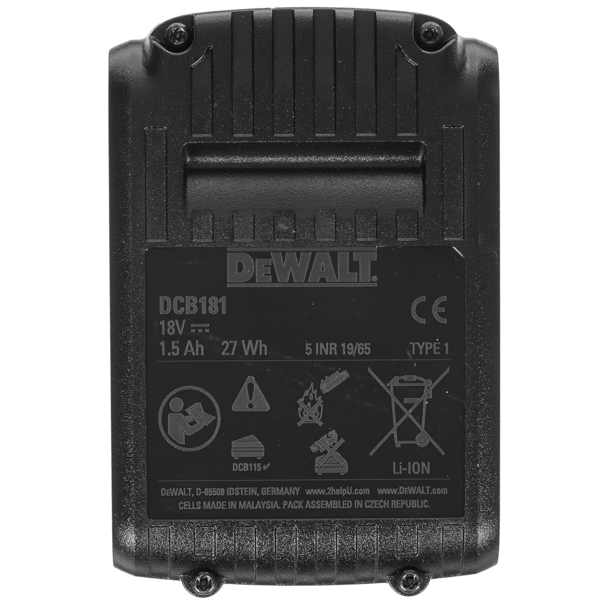 Аккумулятор DeWalt DCB181 8168573 STDN-0028418 - Вид №2
