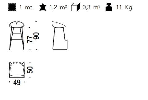 Высокий табурет с подставкой для ног MOROSO фьорд ARCH-00132231 - Вид №8