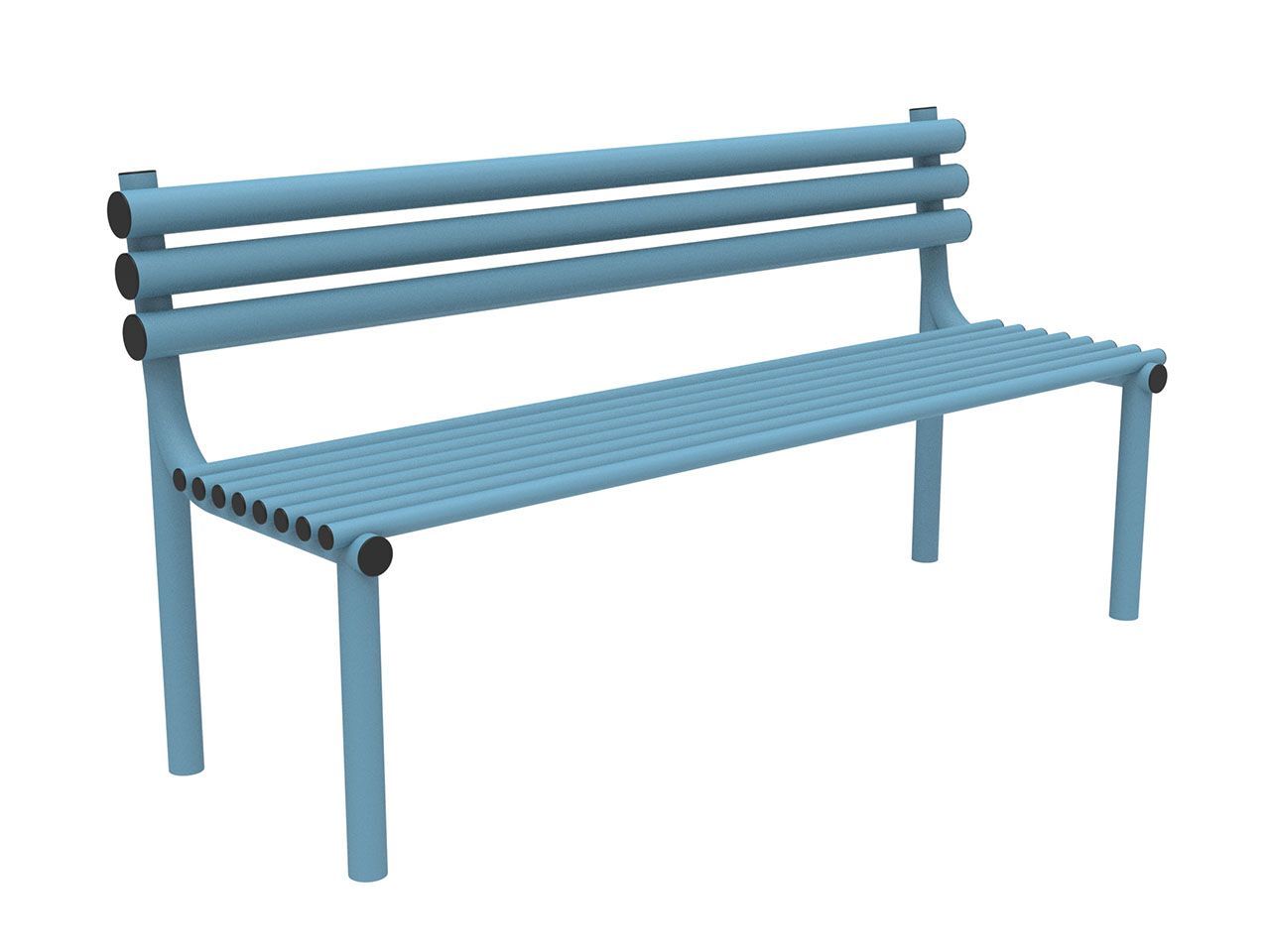 Скамейка из листового металла со спинкой Lazzari SUMMER ARCH-00054134 - Вид №1