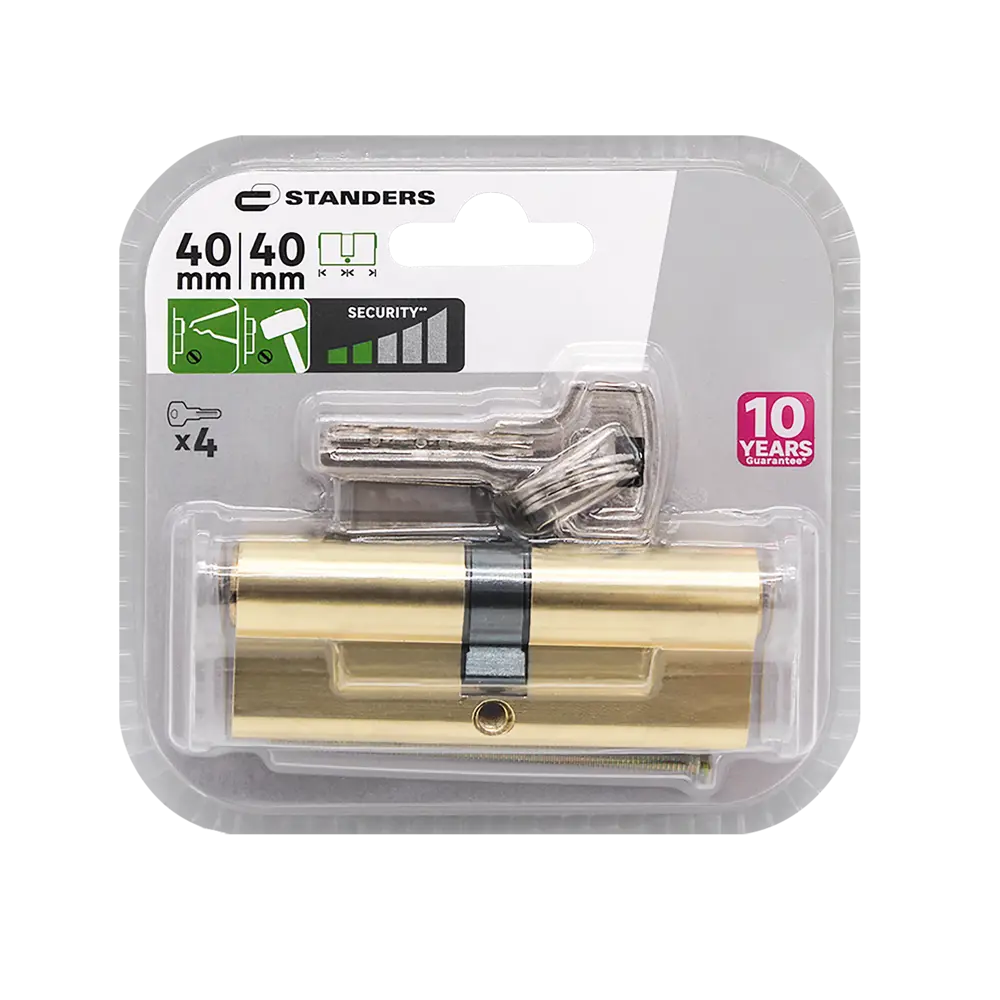 Цилиндр дверной Standers TTAL1-4040GD с антивандальной защитой 82625298 STLM-0032181 - Вид №2