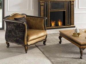 SCAPPINI & C Кресло из ткани с подлокотниками Timeless 3050/1