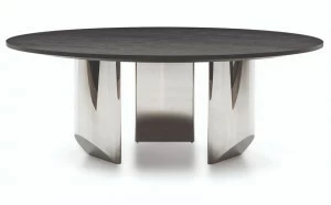 Minotti Круглый деревянный стол для гостиной Wedge