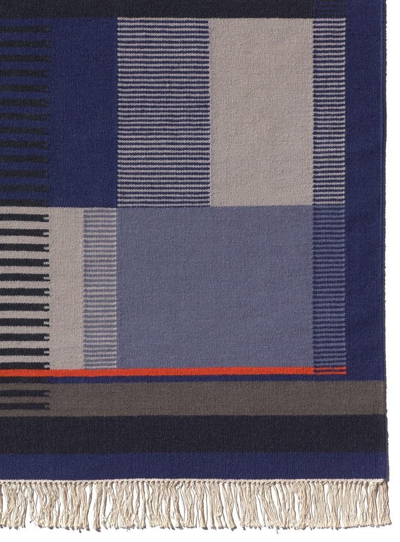 e15 Прямоугольный шерстяной коврик с геометрическими мотивами  Rh02  - Вид №1