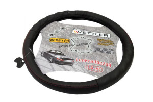 16284500 Оплетка на руль DERBY M 37-38 см, 2108-15, натуральная кожа, Черный MLAH1black VETTLER