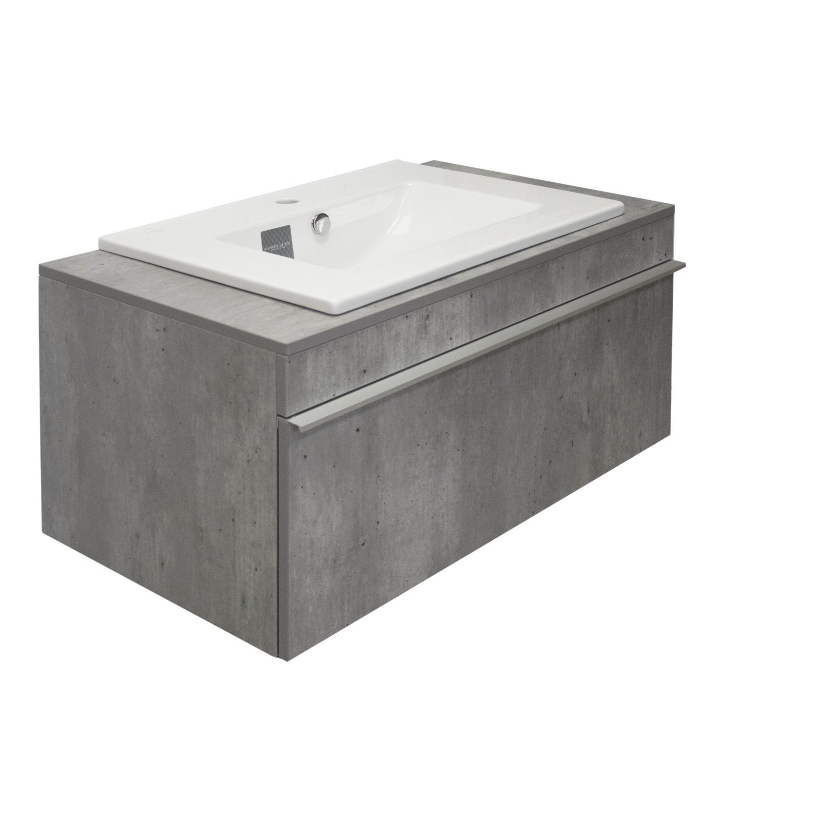 Тумба подвесная STAR80 / Бетон SANITA LUXE QDRSLCW60211W1 - Вид №4