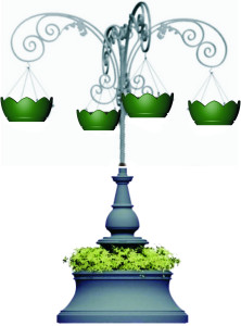 AMV1.01-VO.AM АМПИР ВИОЛА 1, конструкция, цветочница вертикального озеленения с термо-чашами LAB.Space