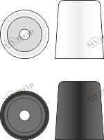 Бампер WT 01 30 023 WT Tecfi 30 x 23  Белый 