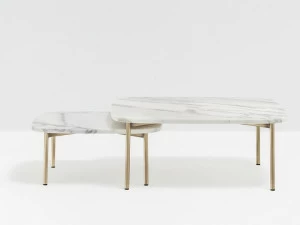 Pedrali Квадратный мраморный журнальный столик Buddy