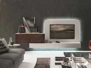 Presotto Модульная подвесная тумба под телевизор Inclinart cor-ten