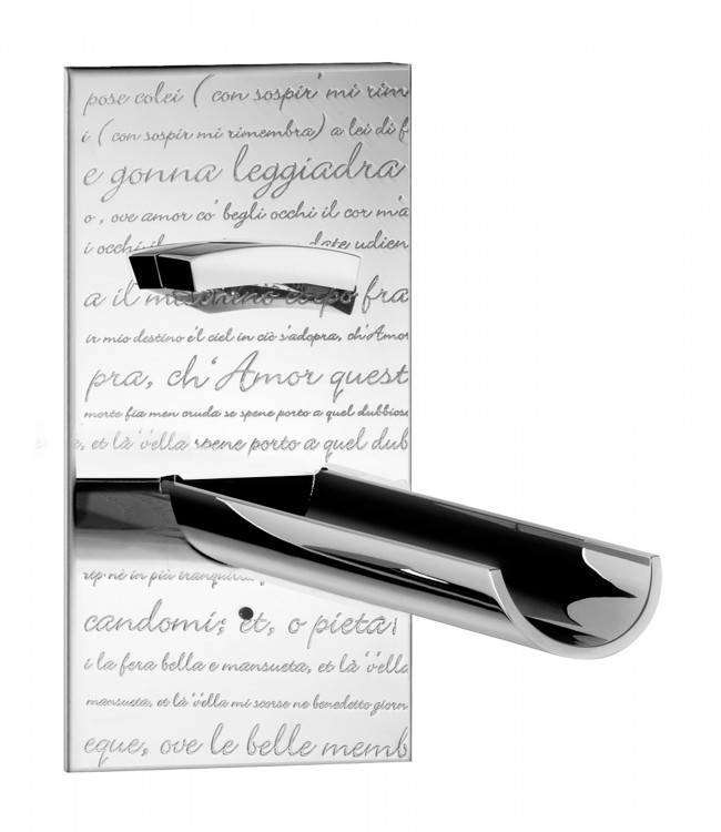 56539 / 22PA Смеситель для раковины настенный 220 мм. излив и смеситель на одной пластине, со встроенной коробкой, внутренними соединениями, системой регулирования потока, прогрессивным картриджем. Bongio Acquaviva 56539/22PA