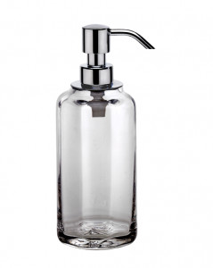 6607/SB-WAV-V6 Surya Crystal, дозатор высокий с помпой V6, цвет светлая бронза - стекло с эффектом волны