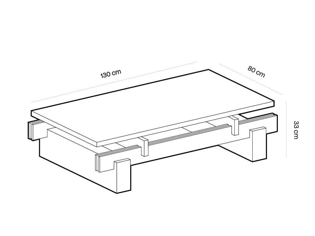Низкий журнальный столик из дуба со стеклянной столешницей YET. Design Studio Off_Grid ARCH-00043247 - Вид №9