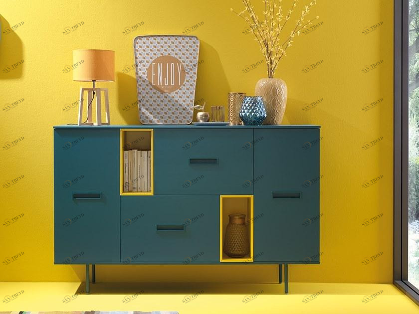 Moretti Compact Лакированный буфет с распашными дверцами и ящиками sun-id-1449205