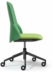 Quinti Sedute Поворотное офисное кресло из ткани с 5 спицами на колесиках Deep