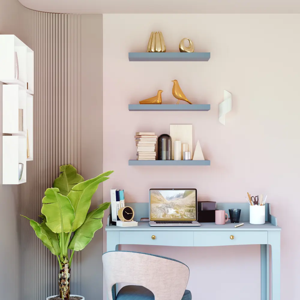 Полка настенная Spaceo Agata 60x23.5 см МДФ цвет синий STLM-2152680 - Вид №6