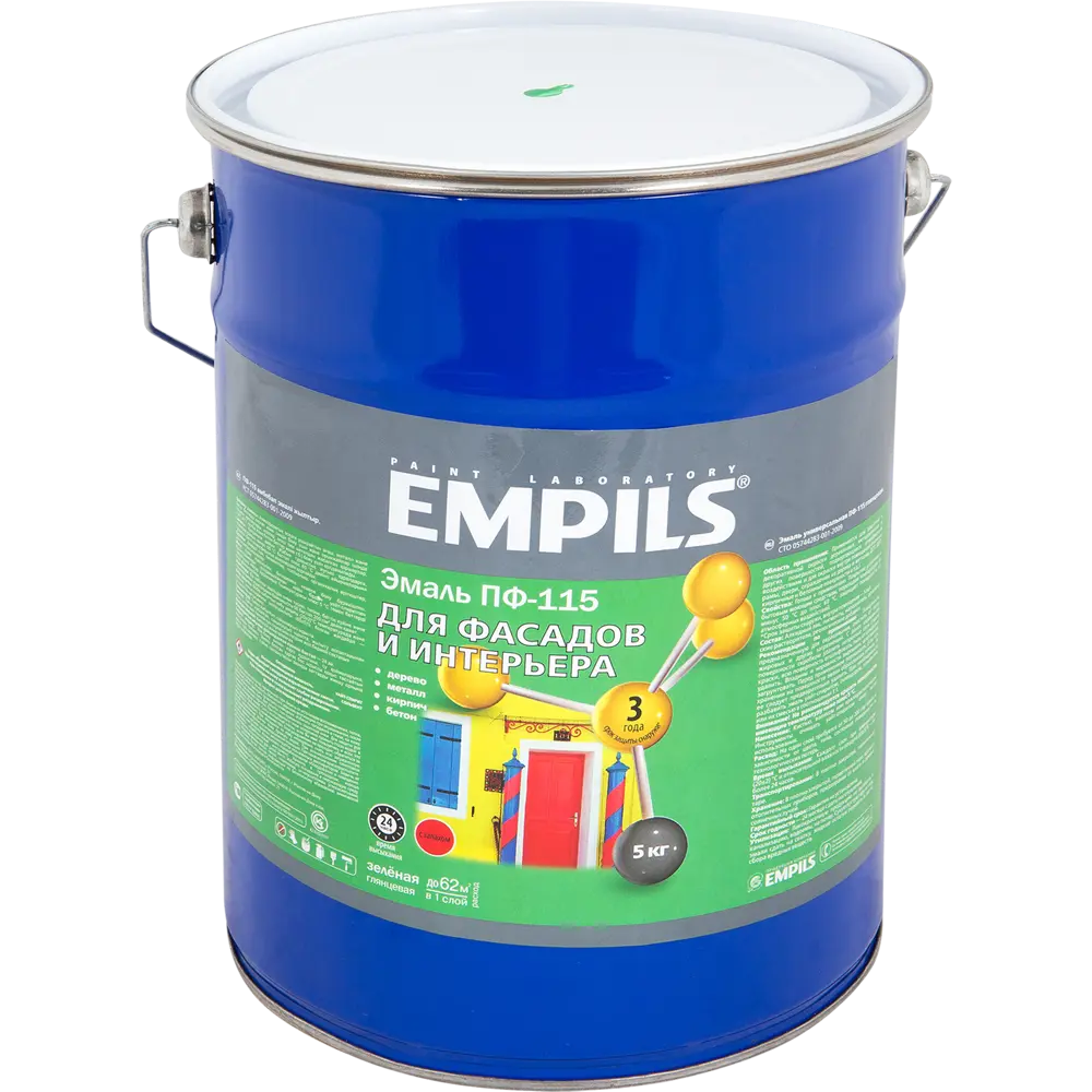 Эмаль ПФ-115 Empils PL 5 кг цвет зелёный STLM-2083920